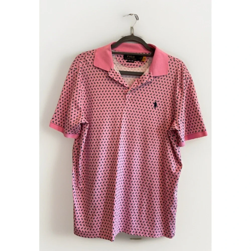 Polo Ralph Lauren Classic-Fit Soft Cotton Polo Shirt Pink‎ Men's Small